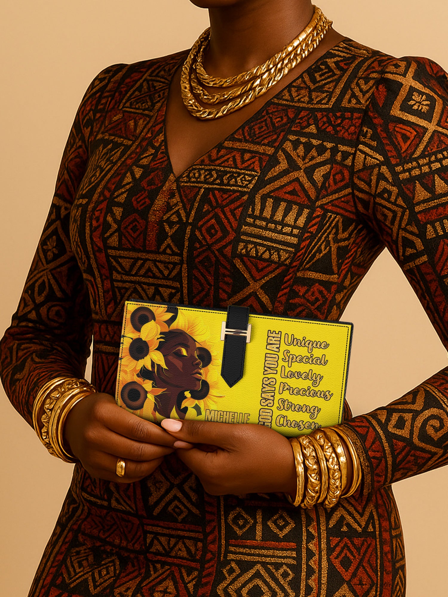 Radiant Sunflower Beauty Tab Closure Wallet