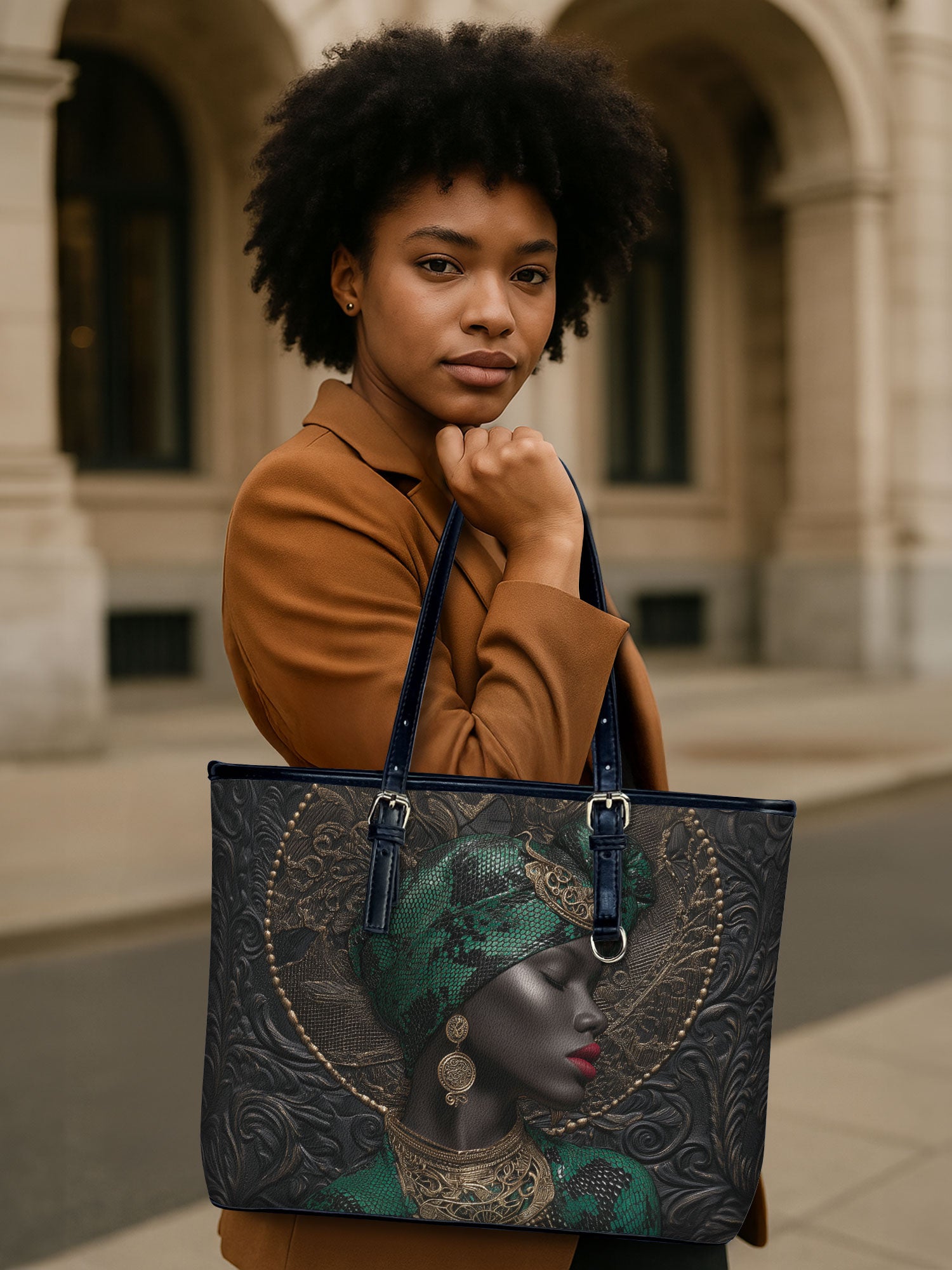 African Serpent Leather Bucket Bag QR0XD776