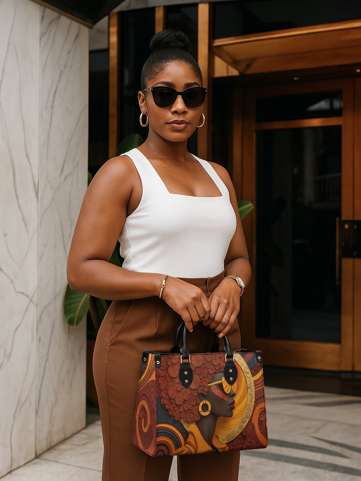 Royal Vision Premium Leather Handbag QR0TD313