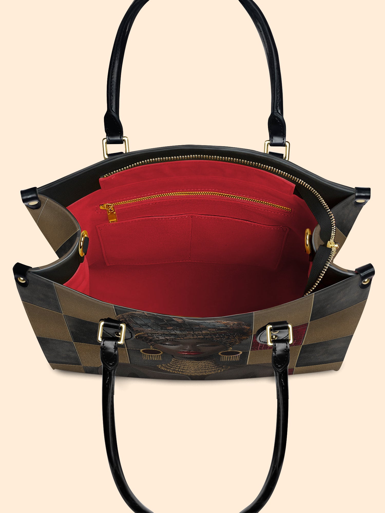 Golden Poise Premium Leather Handbag QR0XD760