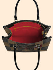 Golden Poise Premium Leather Handbag QR0XD760