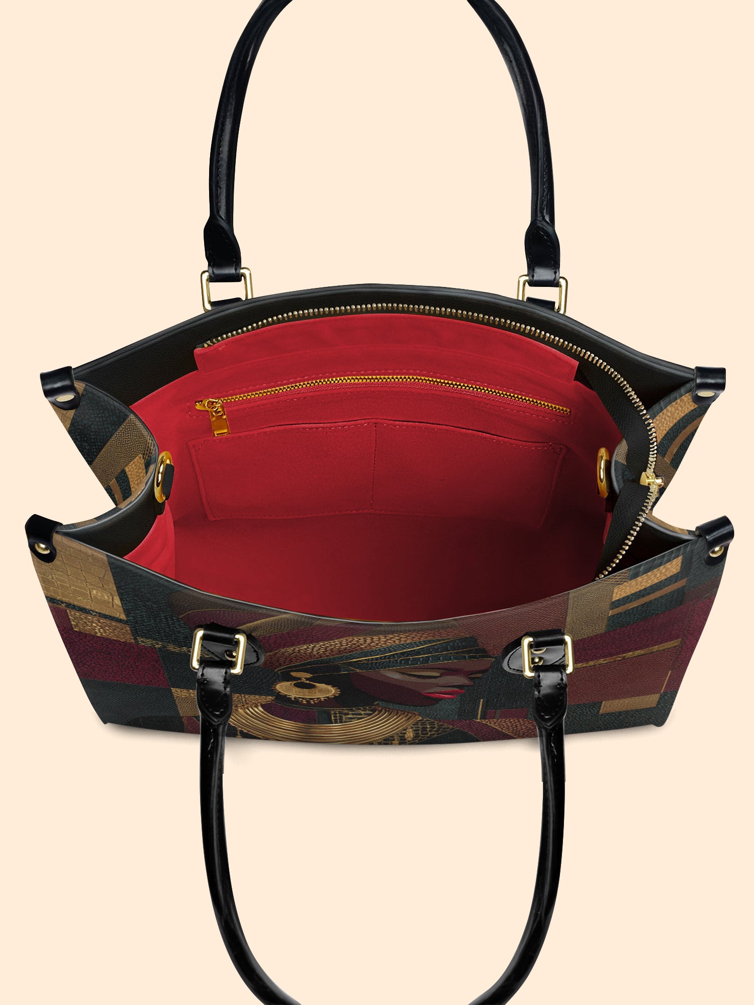 Crimson Majesty Premium Leather Handbag QR0XD759