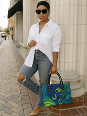 Noir Gaze Premium Leather Handbag QR0TD310