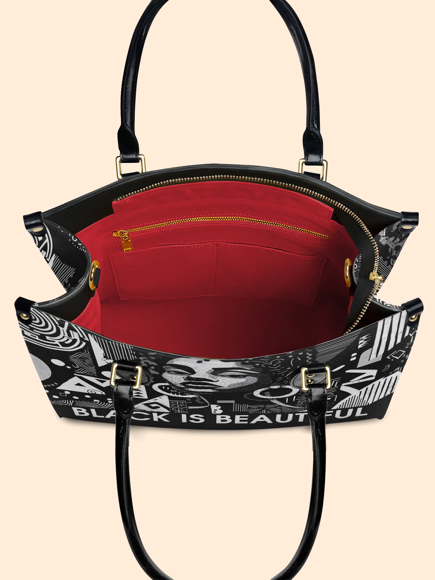 Black Beauty Premium Leather Handbag QR0XD1026
