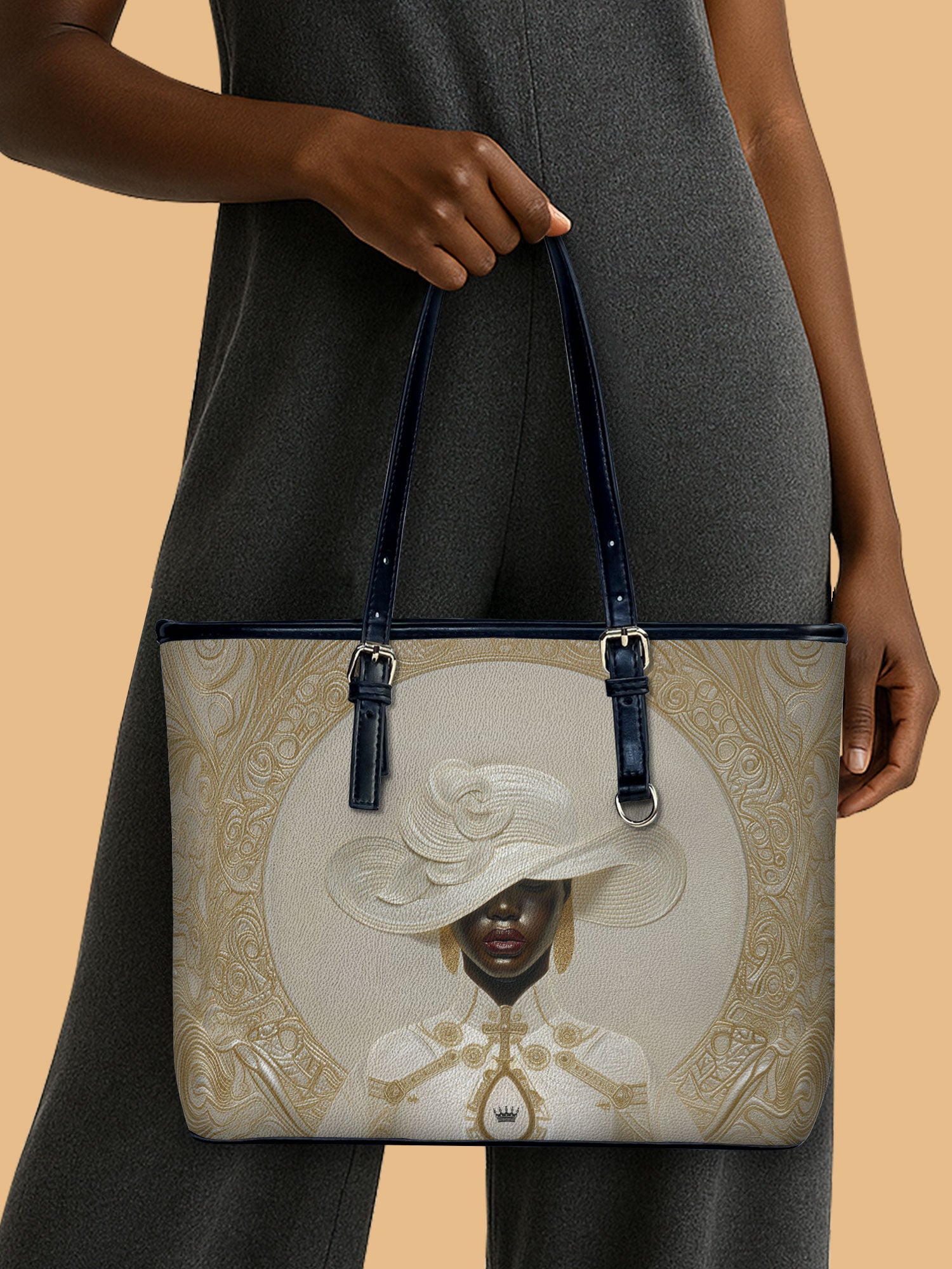 Heavenly Ivory Leather Bucket Bag QR0XD769