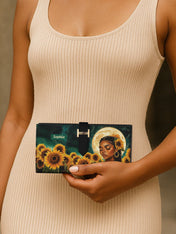 Sunflower Moonlight Tab Closure Wallet