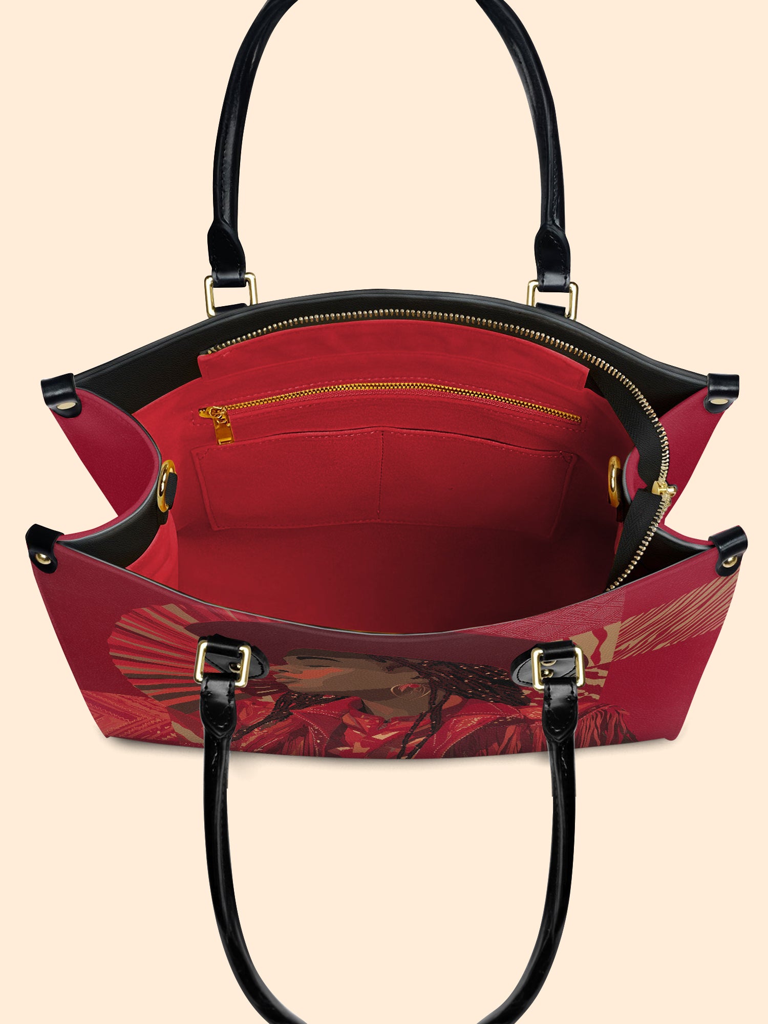 Desert Rose Belle Premium Leather Handbag QR0TD500