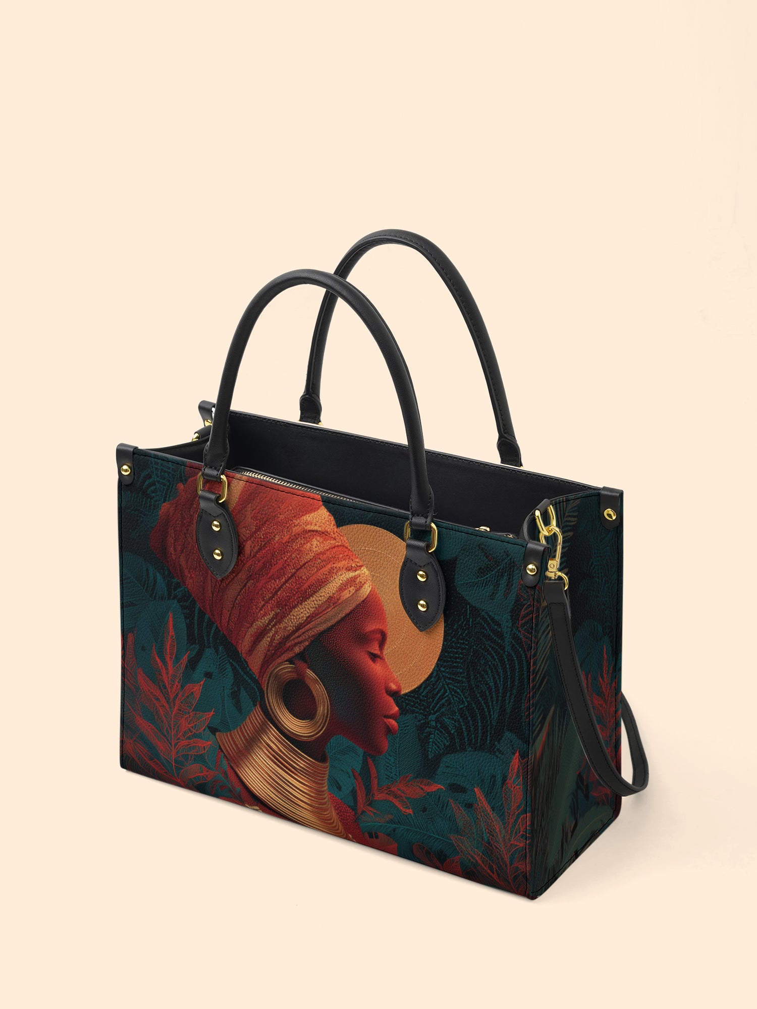 Crimson Empress Premium Leather Handbag QR0HH118