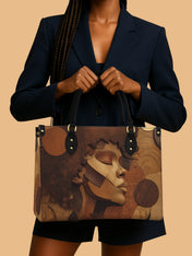 Golden Melanin Premium Leather Handbag QR0TD292