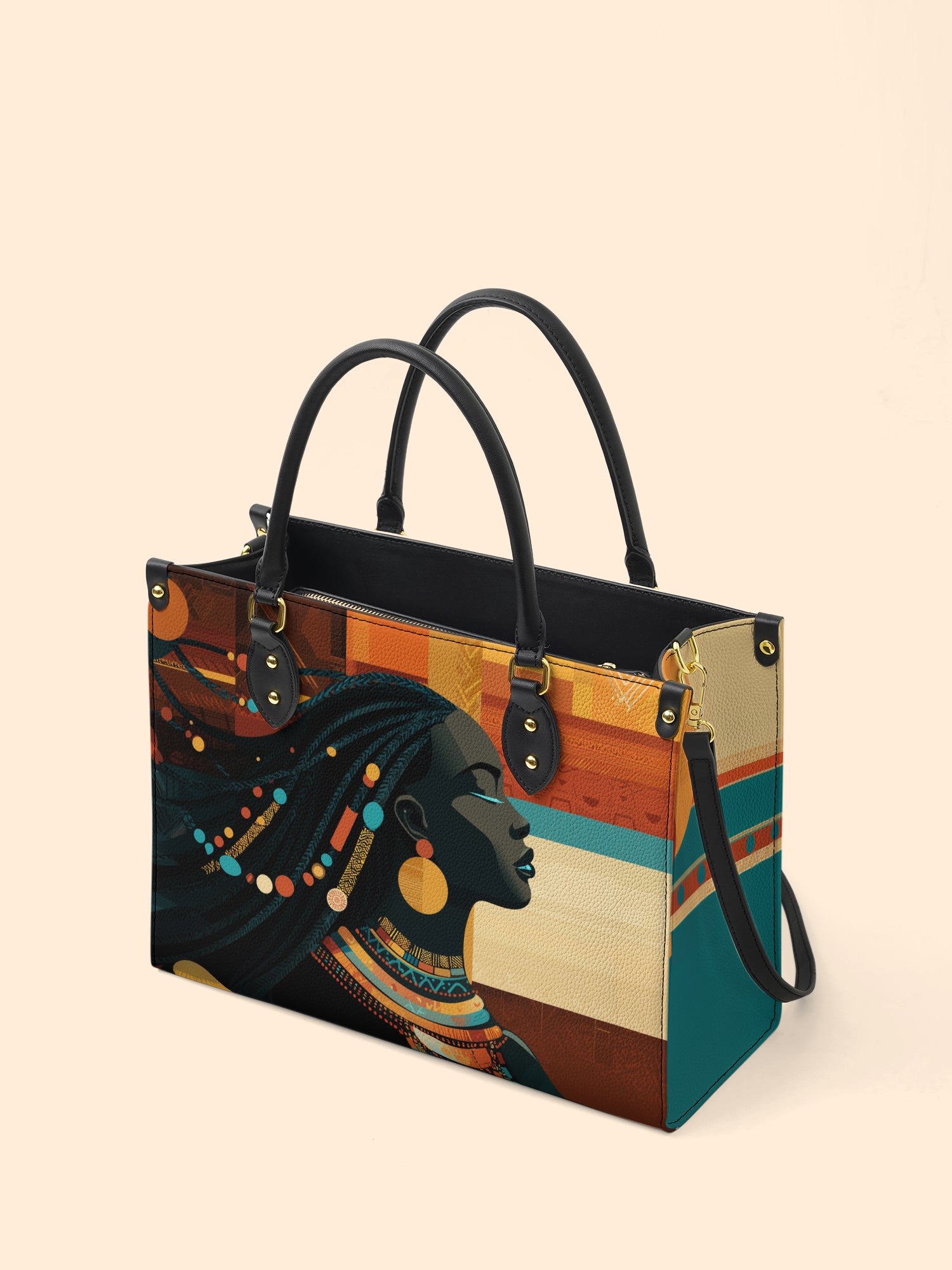 Ebony Horizon Premium Leather Handbag QR0TV179