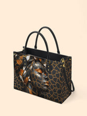 Giraffe Grace Premium Leather Handbag QR0HH097
