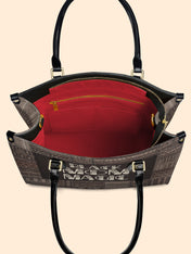 Black Mom Magic Premium Leather Handbag QR0HH205