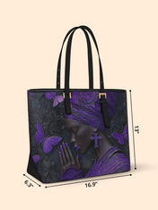 Godly Essence Sleek Leather Tote QR0TV238