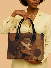 Golden Melanin Premium Leather Handbag QR0TD292