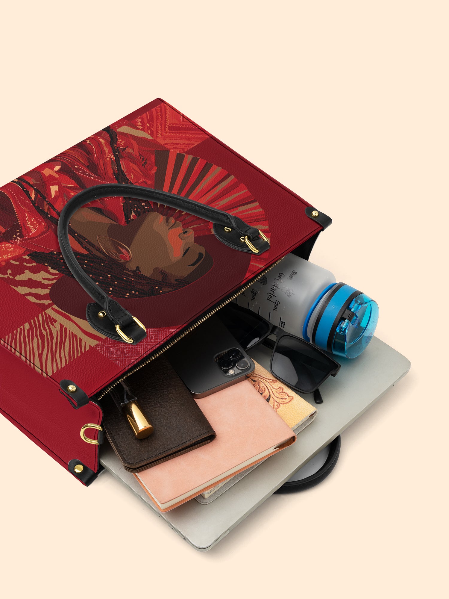 Desert Rose Belle Premium Leather Handbag QR0TD500