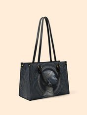 Midnight Sovereign Portrait Premium Leather Handbag QR0HH121