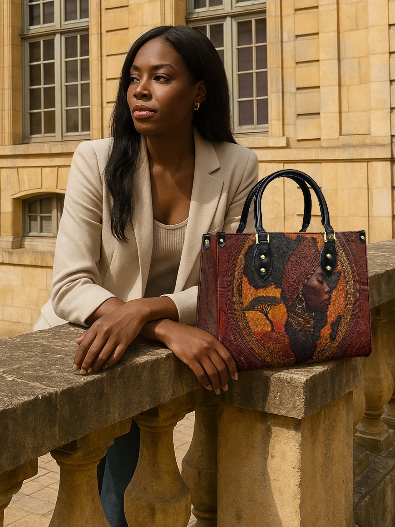 Africa Essence Premium Leather Handbag QR0TD168