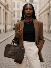 Back To Africa V1 Leather Boston Bag QR0XD730