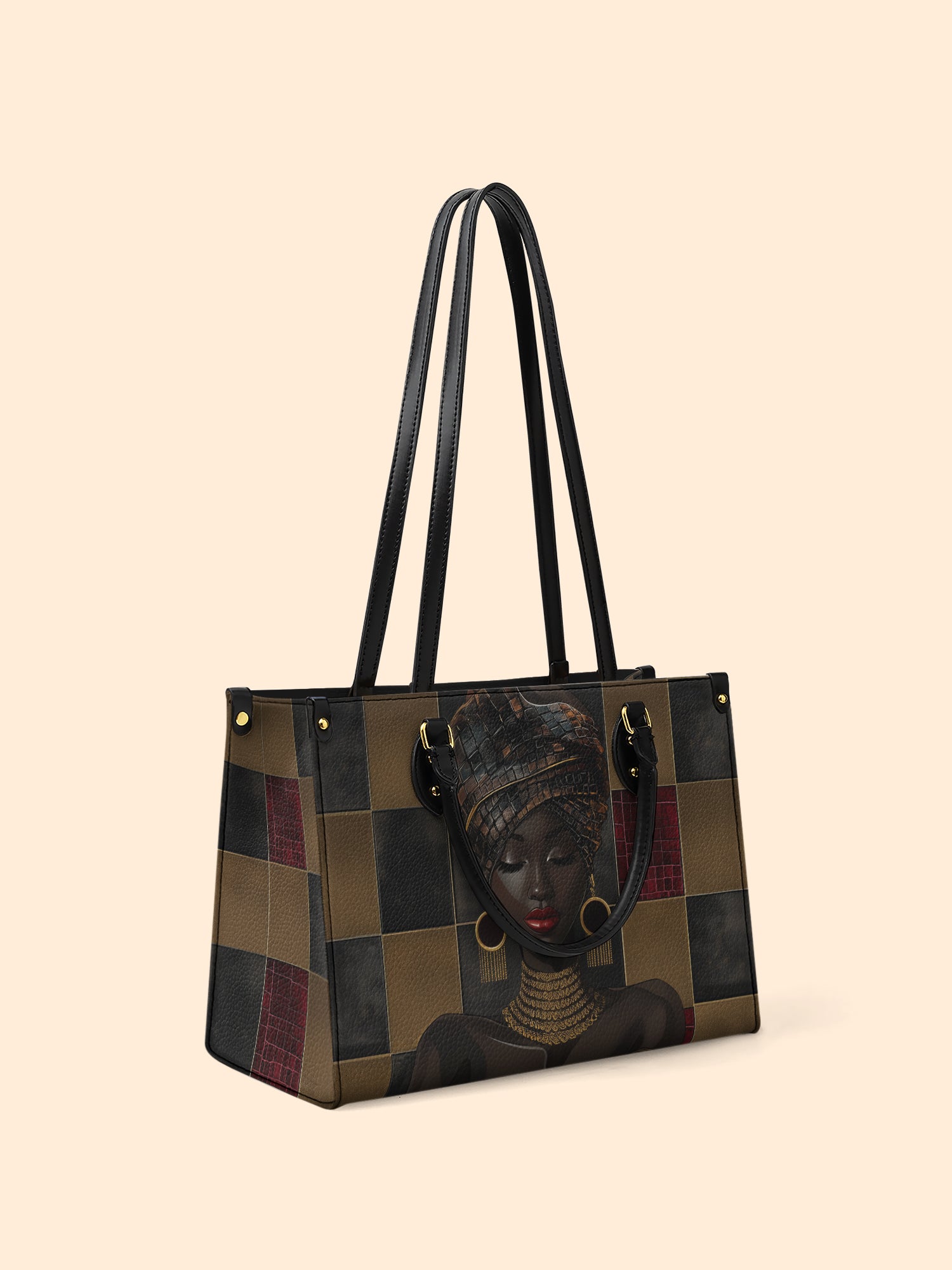 Golden Poise Premium Leather Handbag QR0XD760