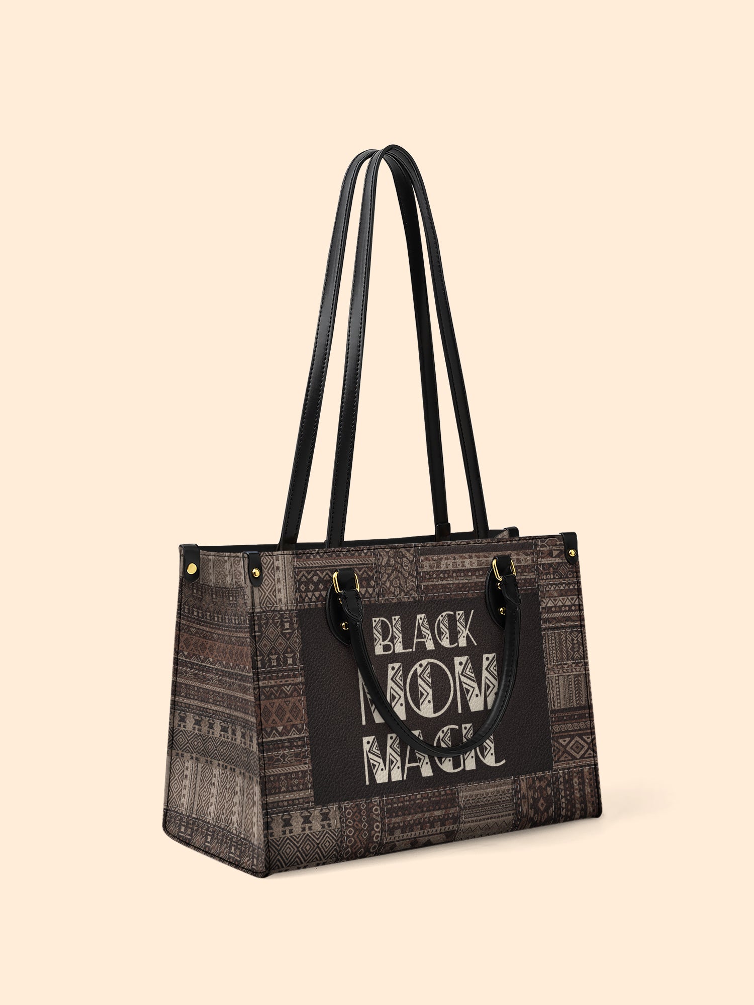 Black Mom Magic Premium Leather Handbag QR0HH205