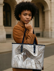 Ebony Dust Leather Bucket Bag QR0TD449