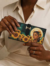Sunflower Moonlight Tab Closure Wallet