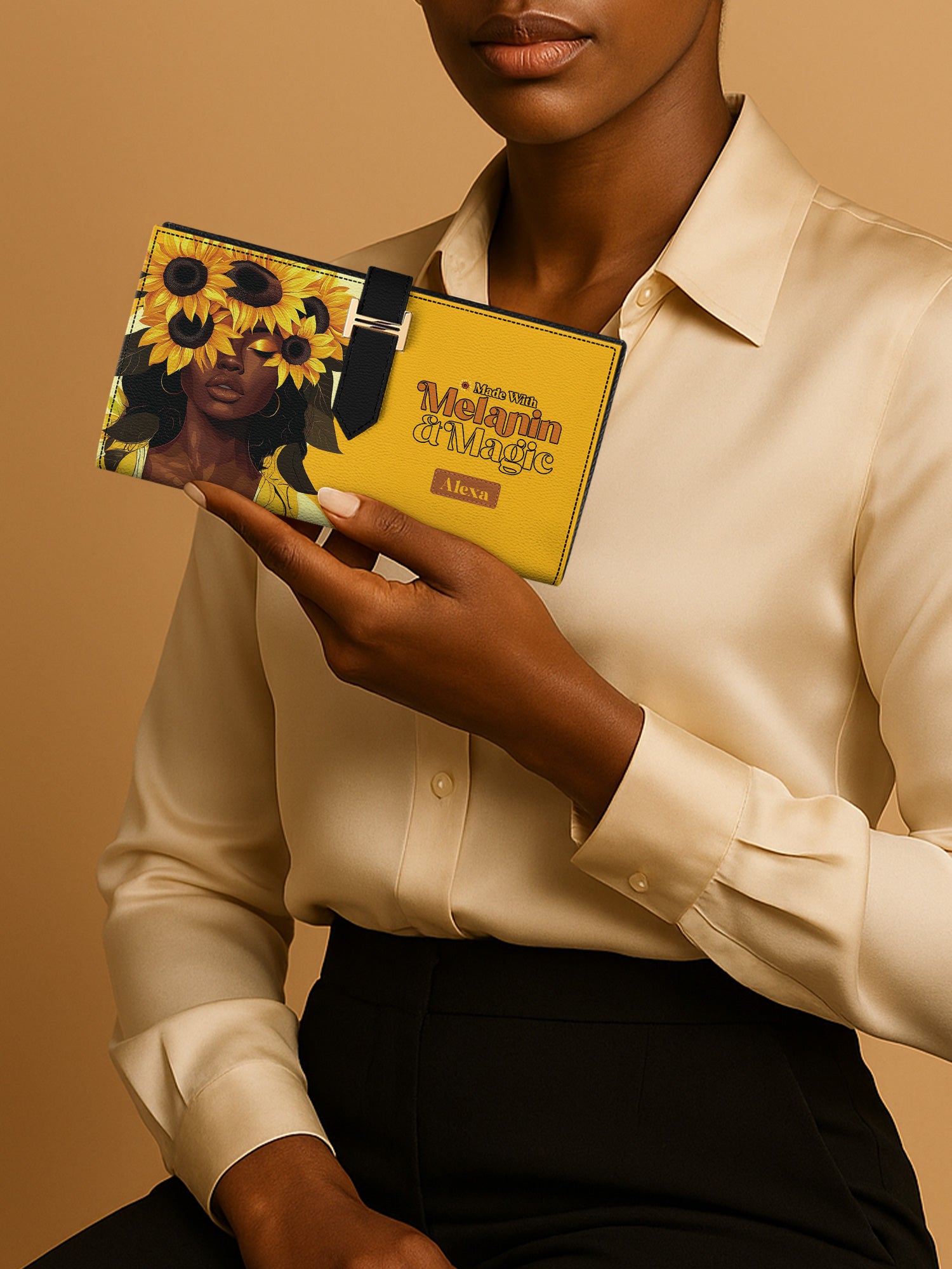 Melanin Glow Tab Closure Wallet