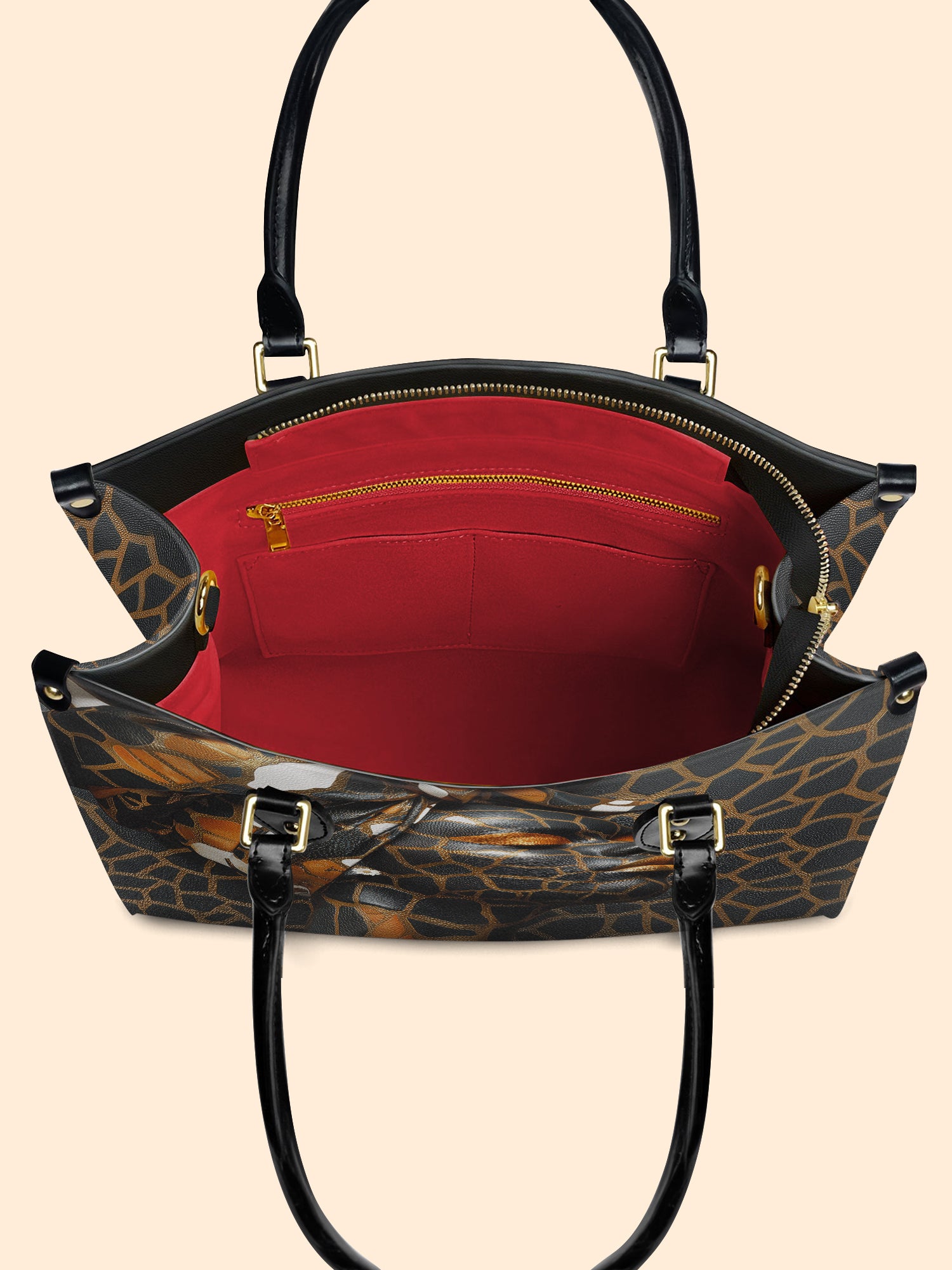 Giraffe Grace Premium Leather Handbag QR0HH097