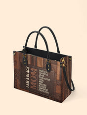 Black Mom Essence Premium Leather Handbag QR0TV272