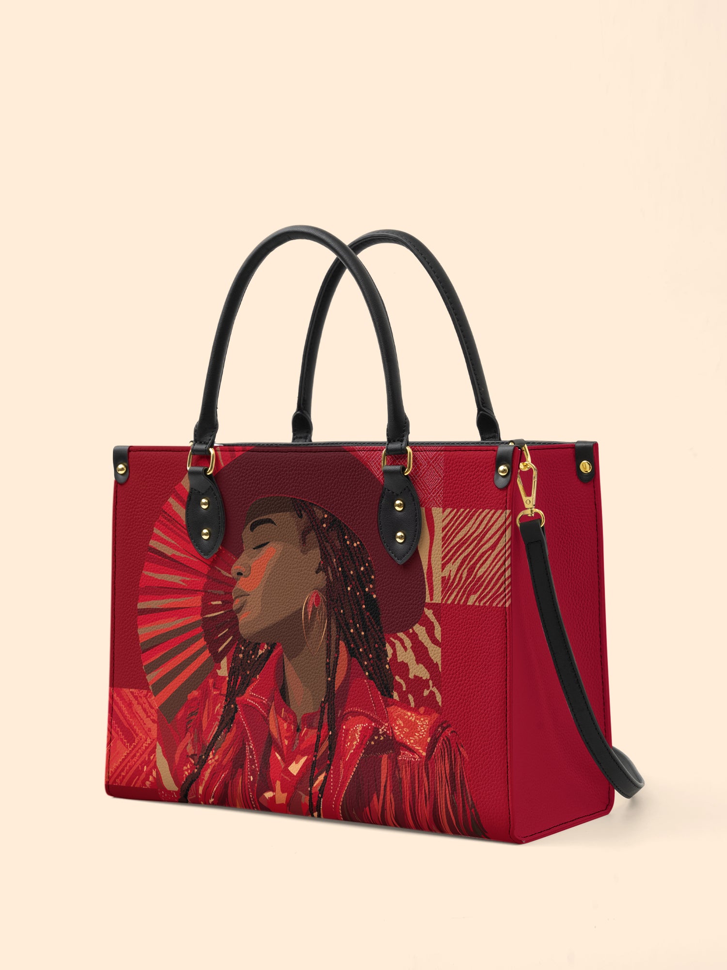 Desert Rose Belle Premium Leather Handbag QR0TD500