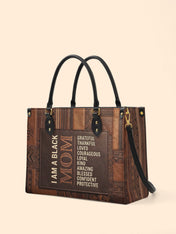 Black Mom Essence Premium Leather Handbag QR0TV272