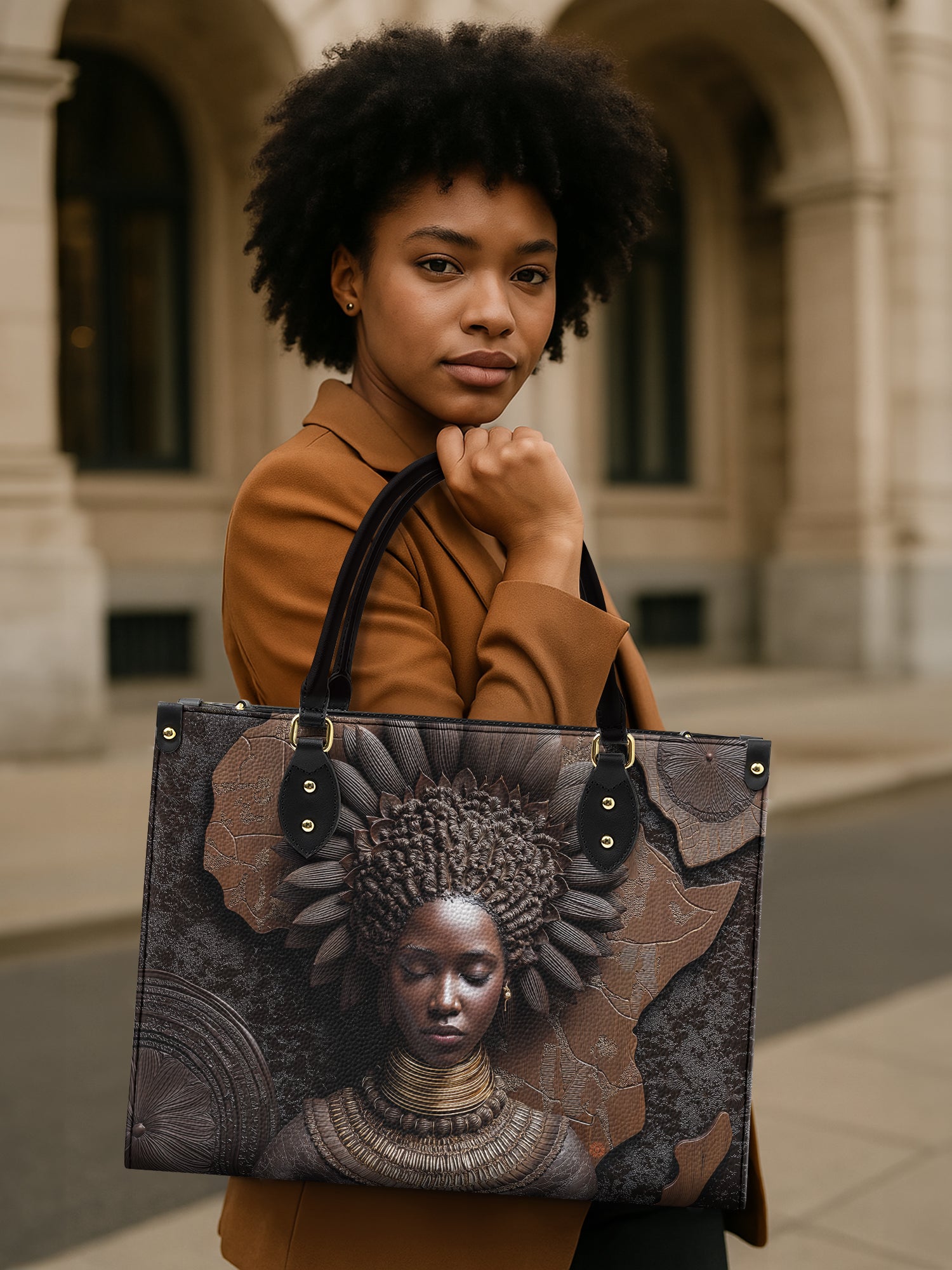 Bisa Crown Premium Leather Handbag QR0XD708