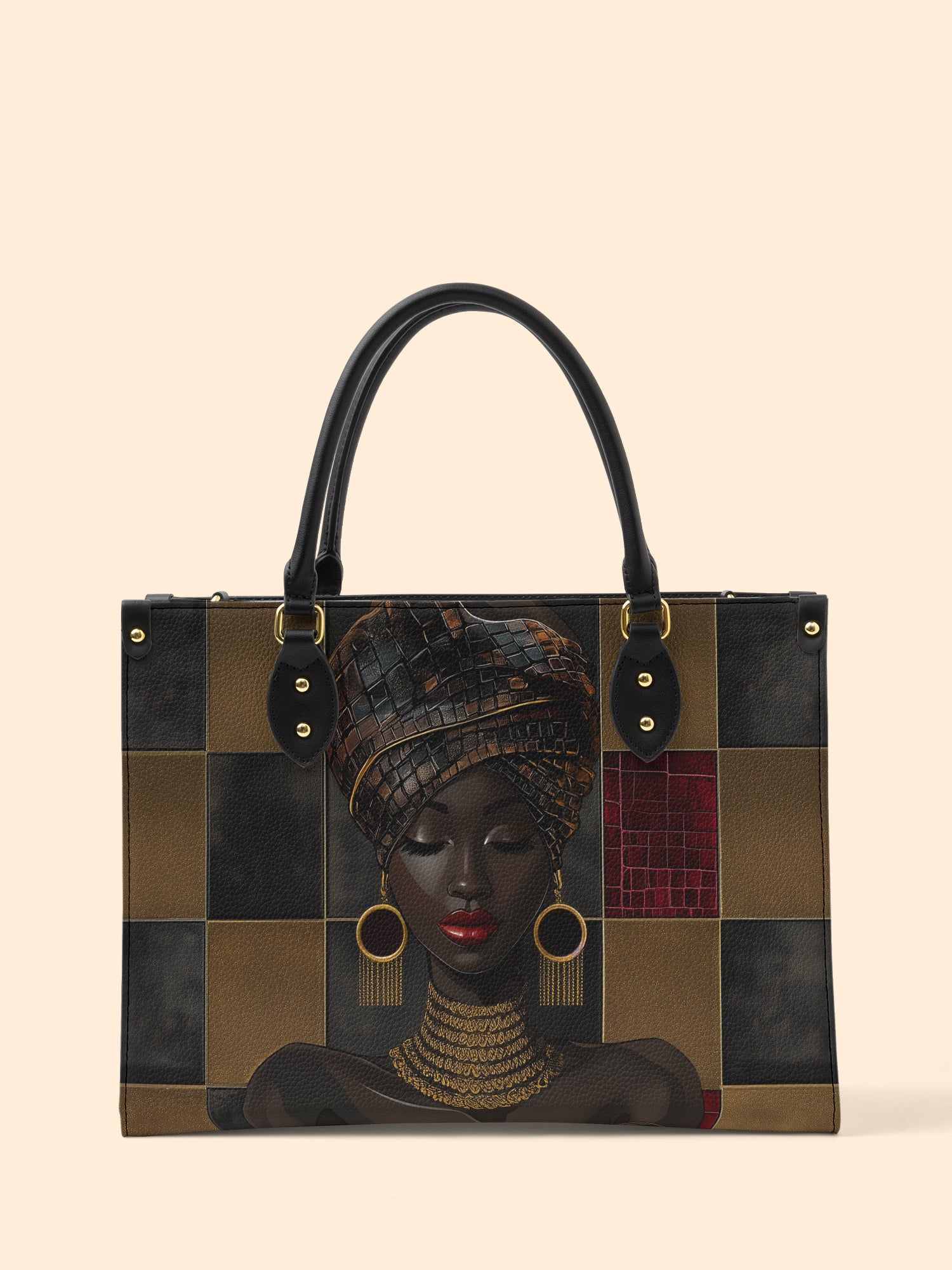 Golden Poise Premium Leather Handbag QR0XD760