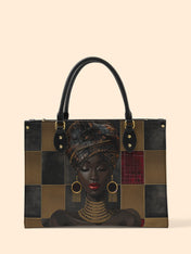 Golden Poise Premium Leather Handbag QR0XD760