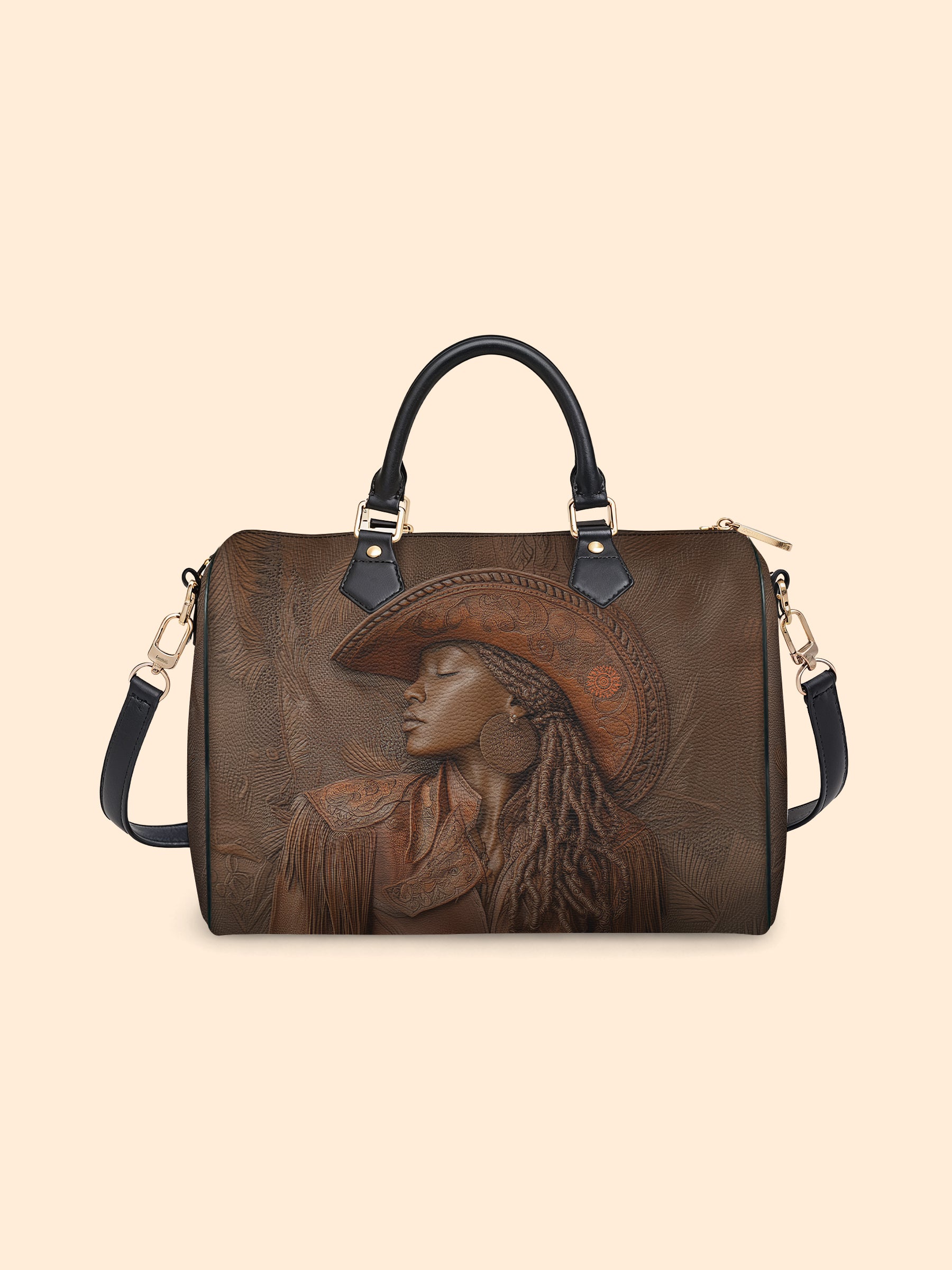 Cowgirl Vibes Leather Boston Bag QR0TD301