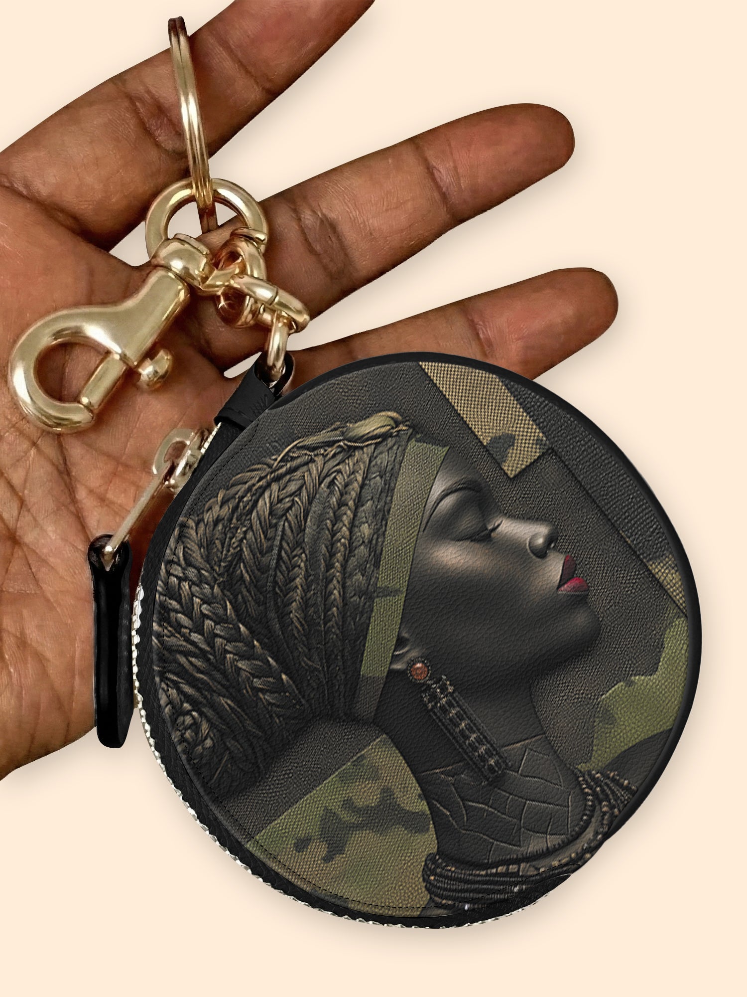 Braided Majesty Circular Coin Pouch Bag Charm QR0XD973