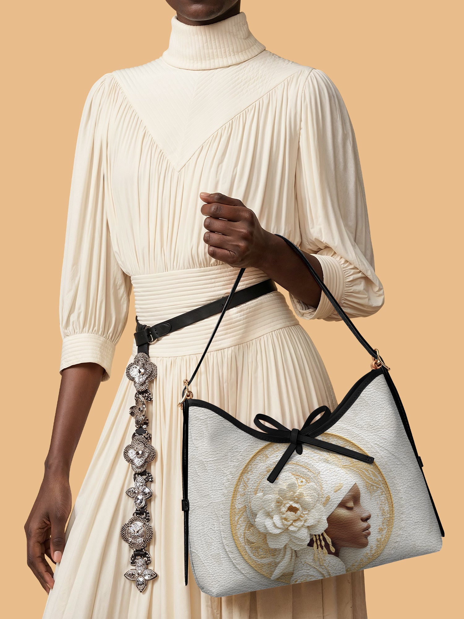 Blossom Goddess Bowline Hobo Bag QR0TD643