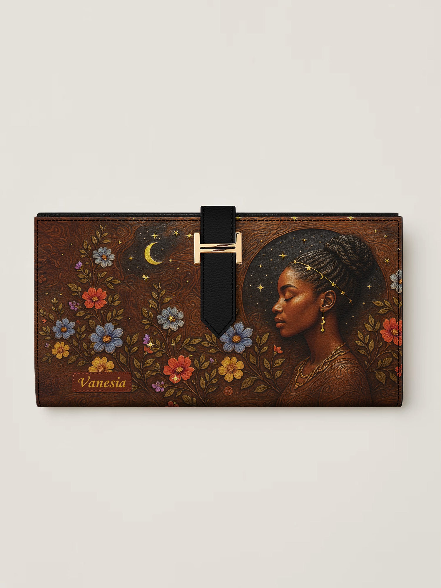 Graceful Bloom Tab Closure Wallet
