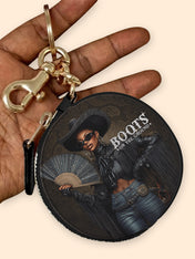 Color Strong Circular Coin Pouch Bag Charm QR0XD228