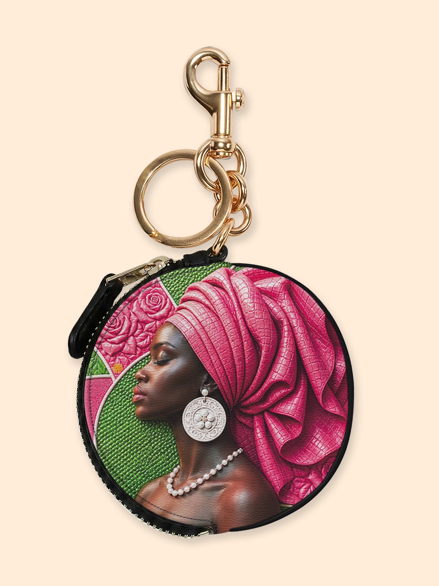 🎁 Bloom Worthy Circular Coin Pouch Bag Charm QR0TD706 (100% off)