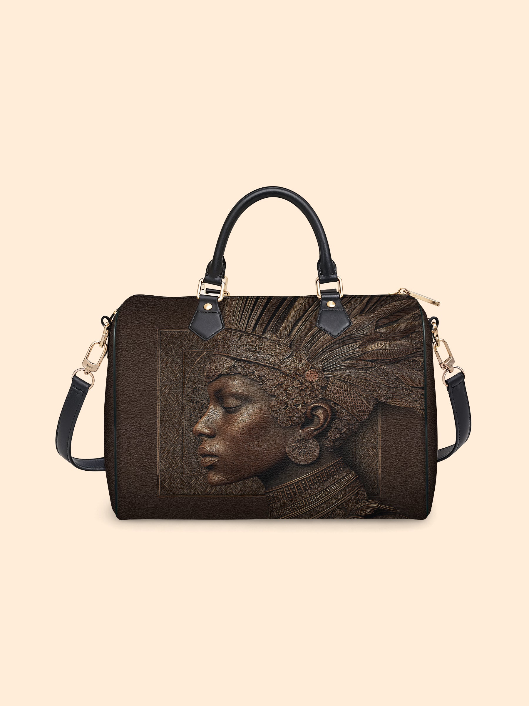 Back To Africa V1 Leather Boston Bag QR0XD730