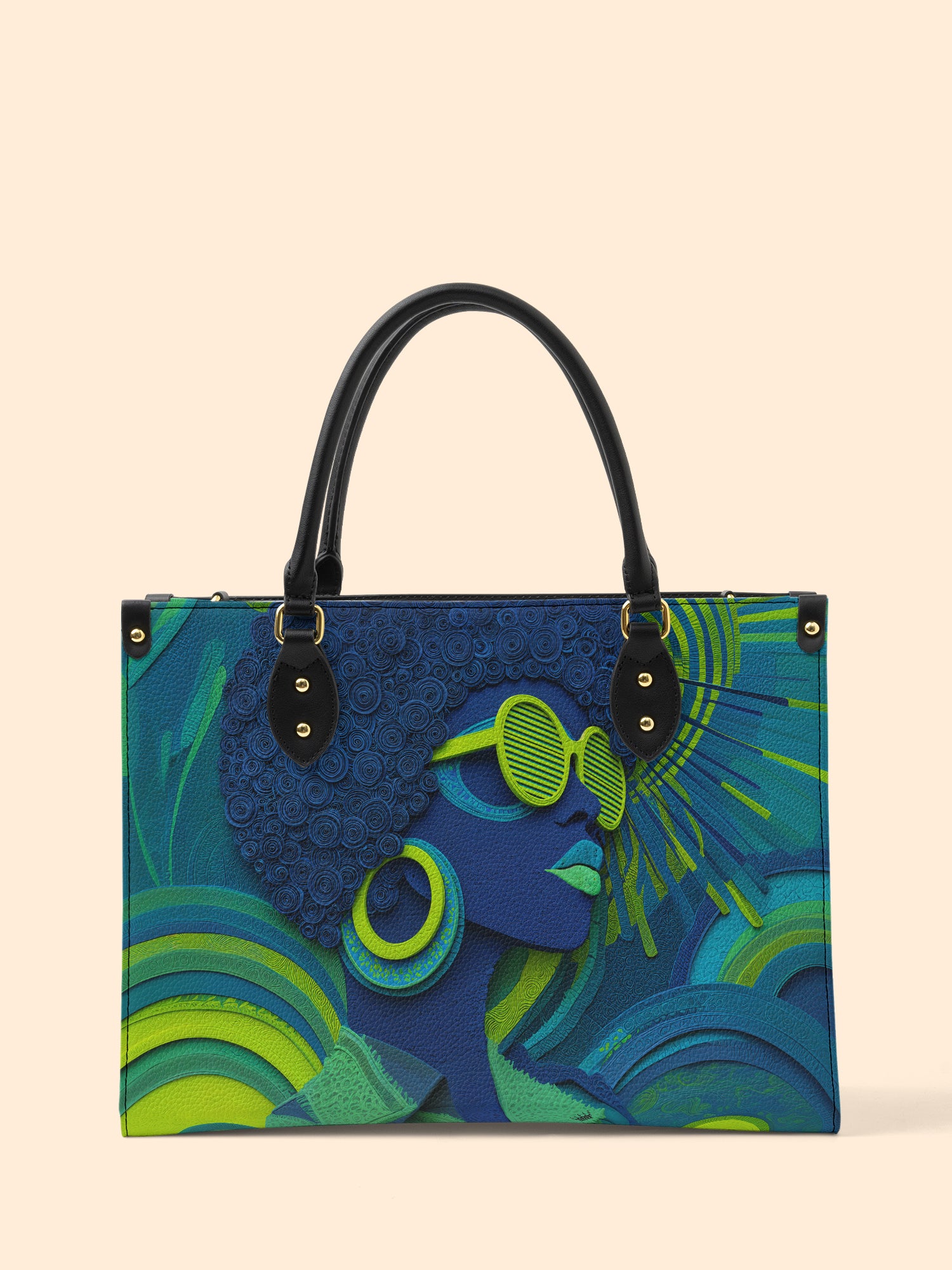 Noir Gaze Premium Leather Handbag QR0TD310