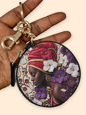 Violet Season Circular Coin Pouch Bag Charm QR0XD200