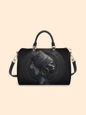 Pure Ebony Leather Boston Bag QR0TD287