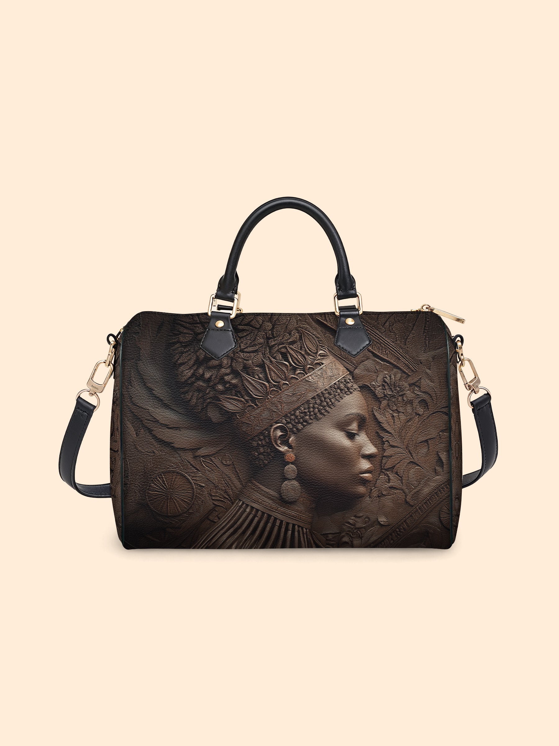 Back To Africa V2 Leather Boston Bag QR0XD731