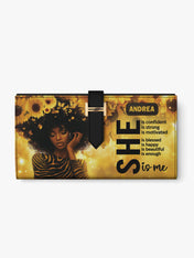 She Is Me Tab Closure Wallet