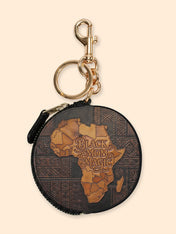 Black Mom Magic Circular Coin Pouch Bag Charm QR0XD1047