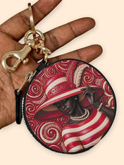 Anointed in Crimson Circular Coin Pouch Bag Charm QR0XD100