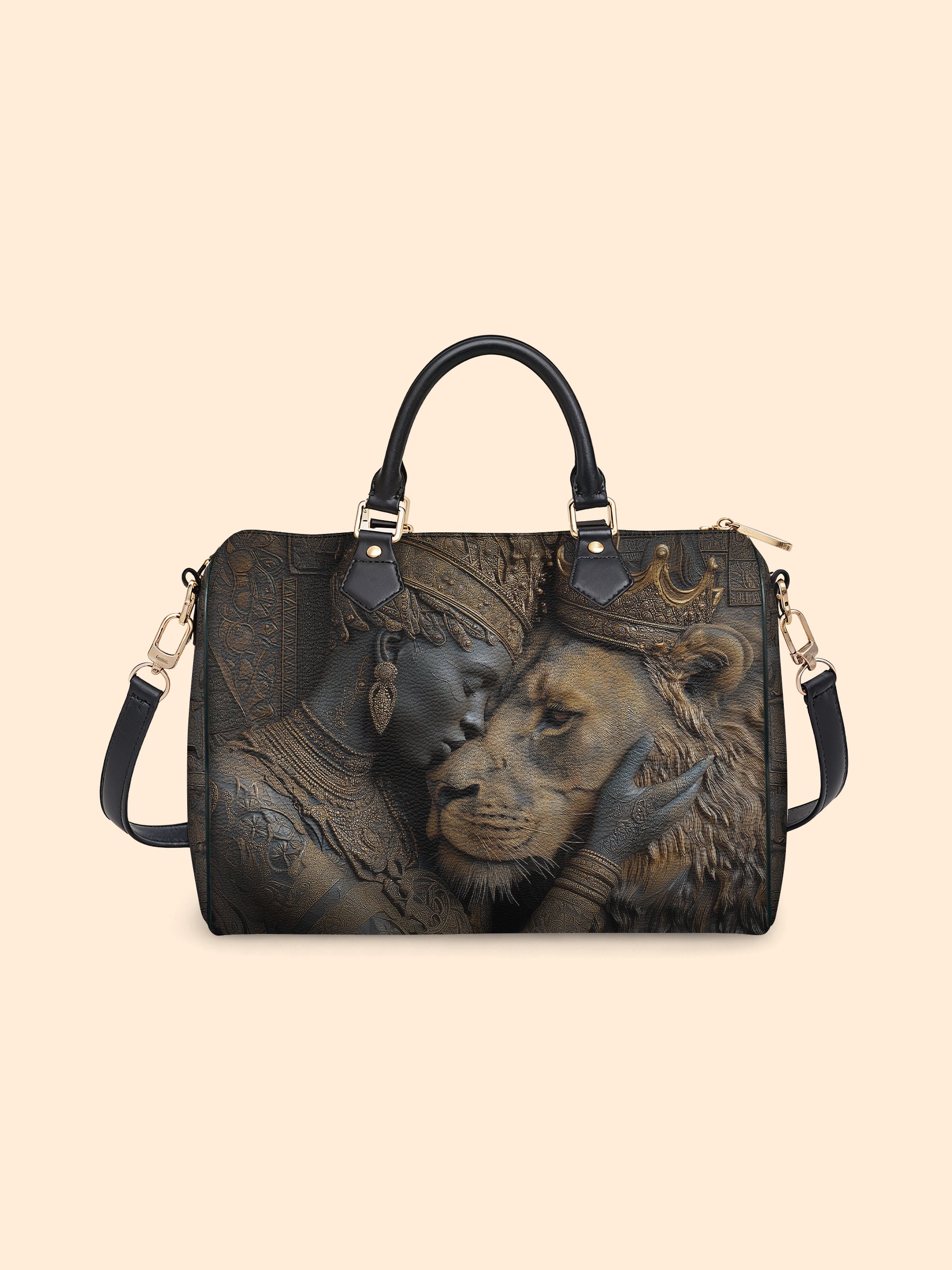 Desert Empress Leather Boston Bag QR0HH148