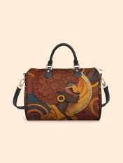 Royal Vision Leather Boston Bag QR0TD313